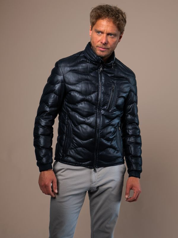 Nrburg Mens Down Leather Jacket