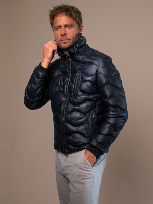 Nrburg Mens Down Leather Jacket