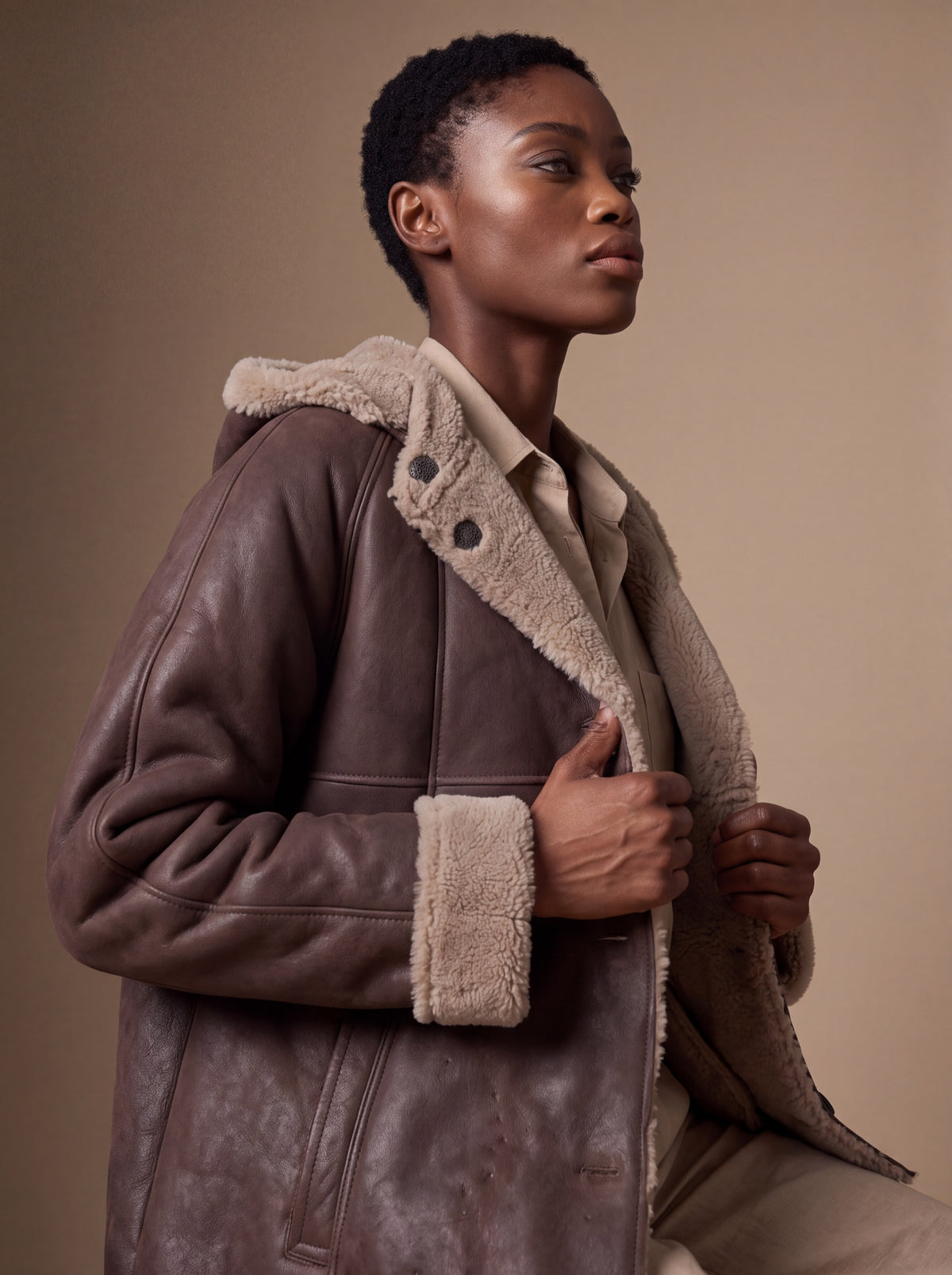 Calgary Women's Shearling Jacket - View 2
