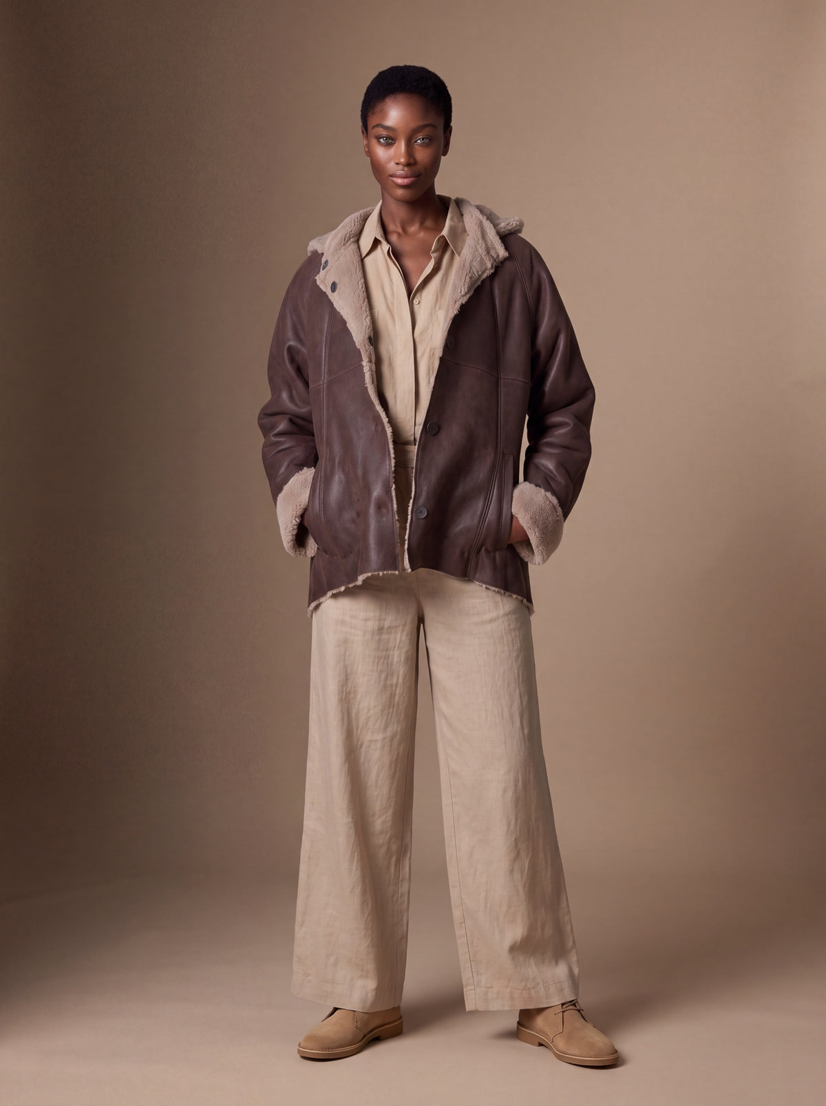Calgary Women's Shearling Jacket - View 3