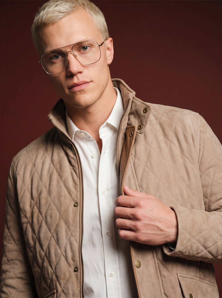 Devon Men's Quilted Leather Jacket