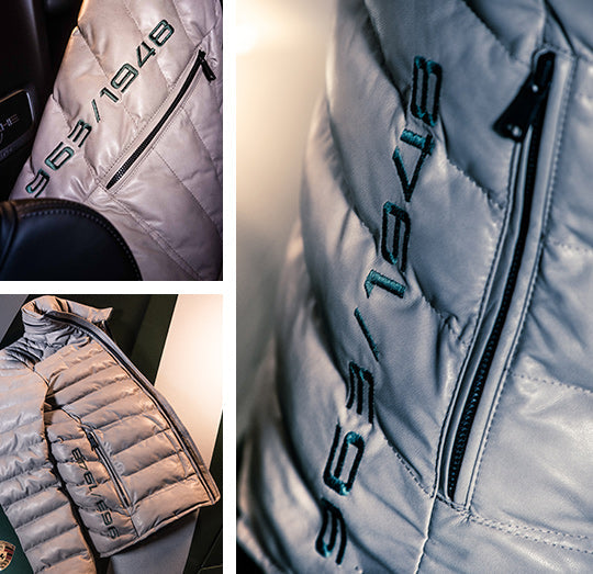 Monogram embroidery on a Heinz Bauer jacket