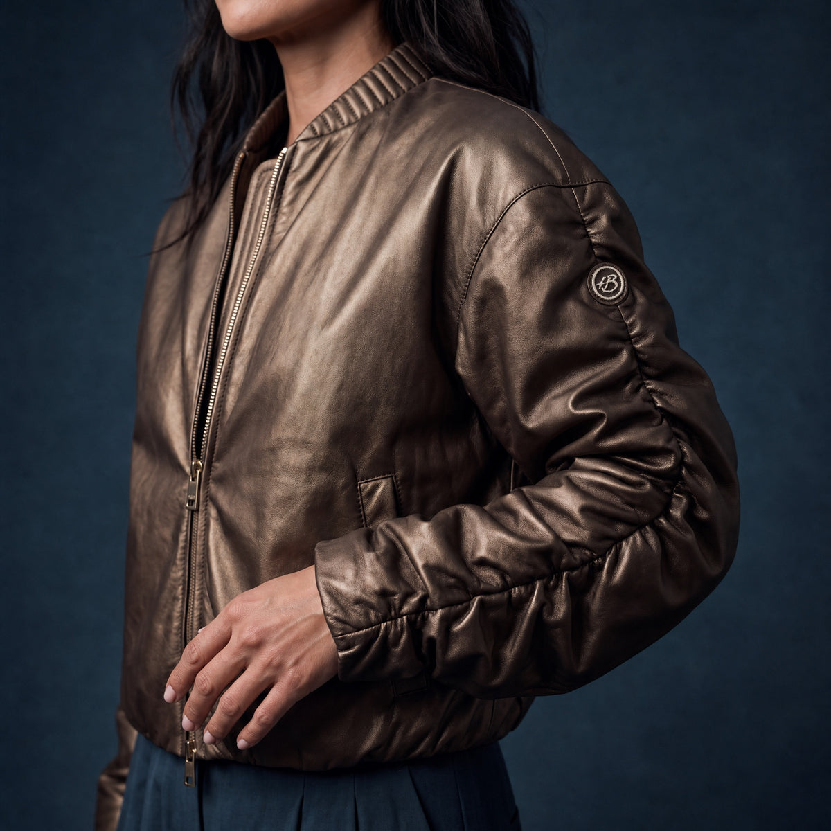 Novara Women's Leather Blouson - View 4
