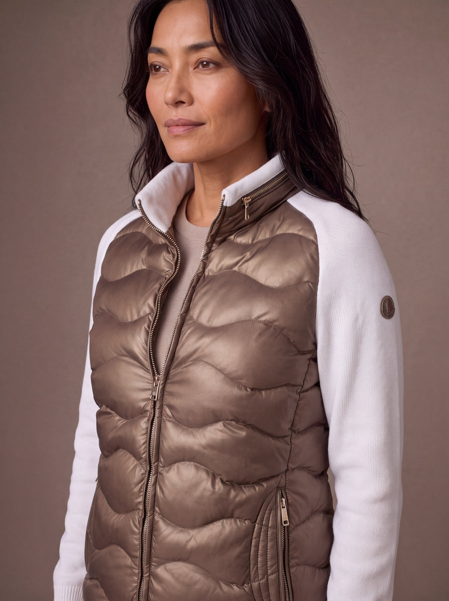 Sendai Women's Knitted Leather Jacket