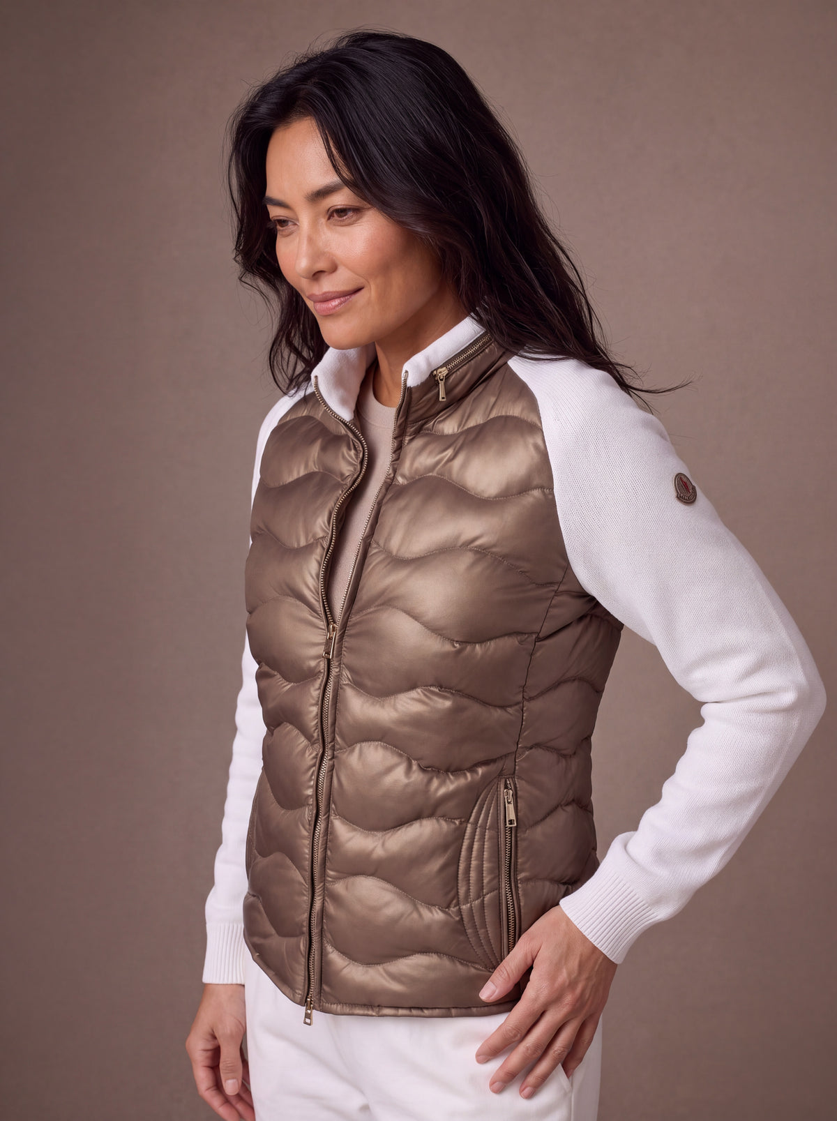 Sendai Women's Knitted Leather Jacket