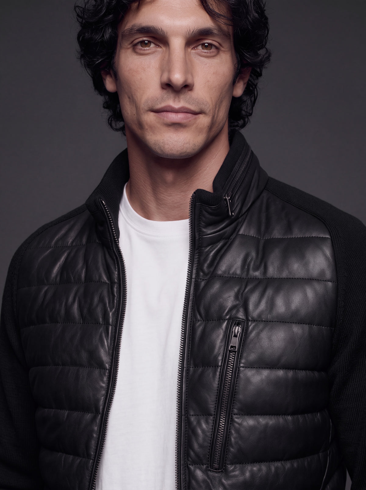 Sepang Men's Leather Jacket - Black - View 4