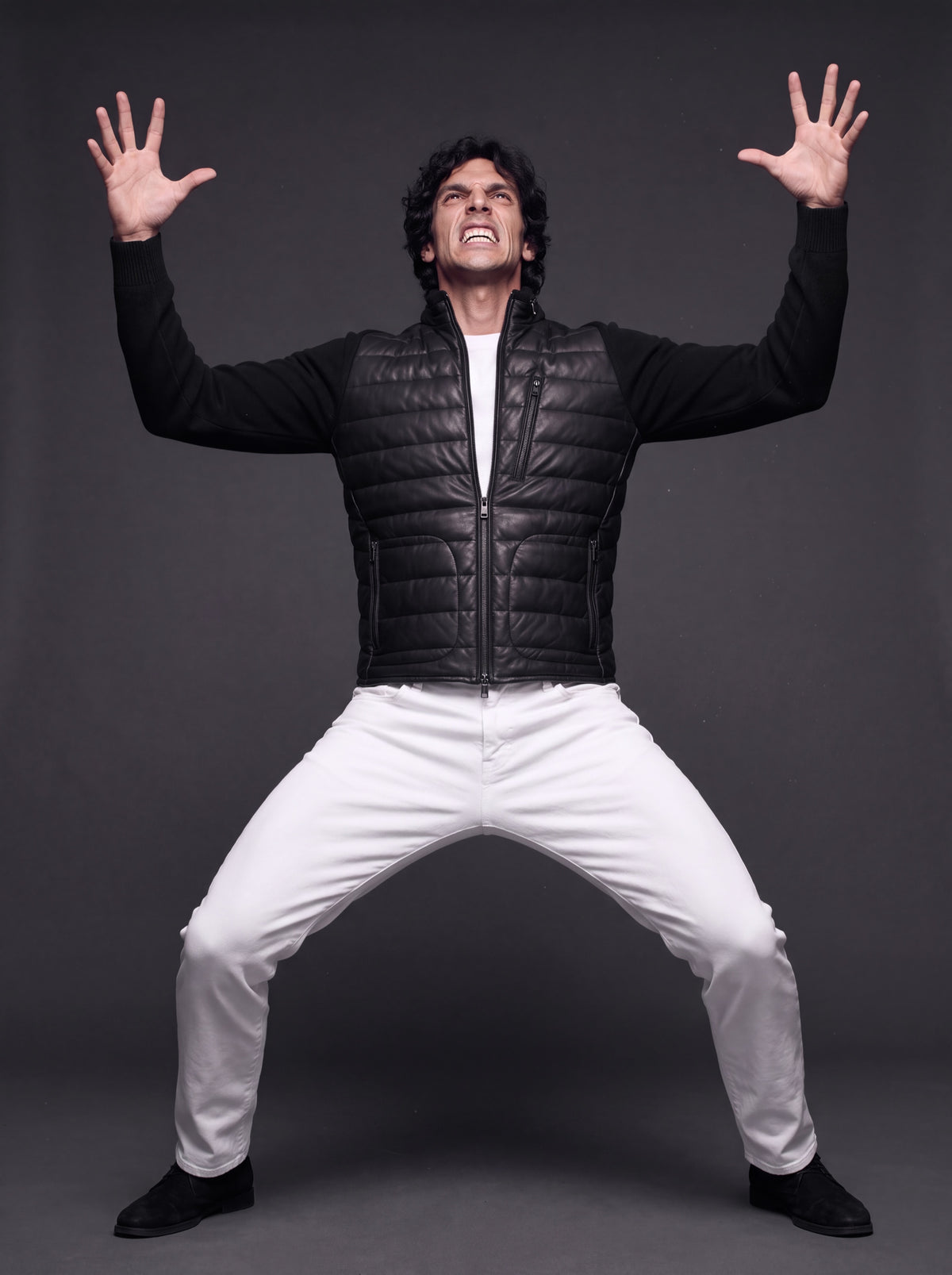 Sepang Men's Leather Jacket - Black - View 6