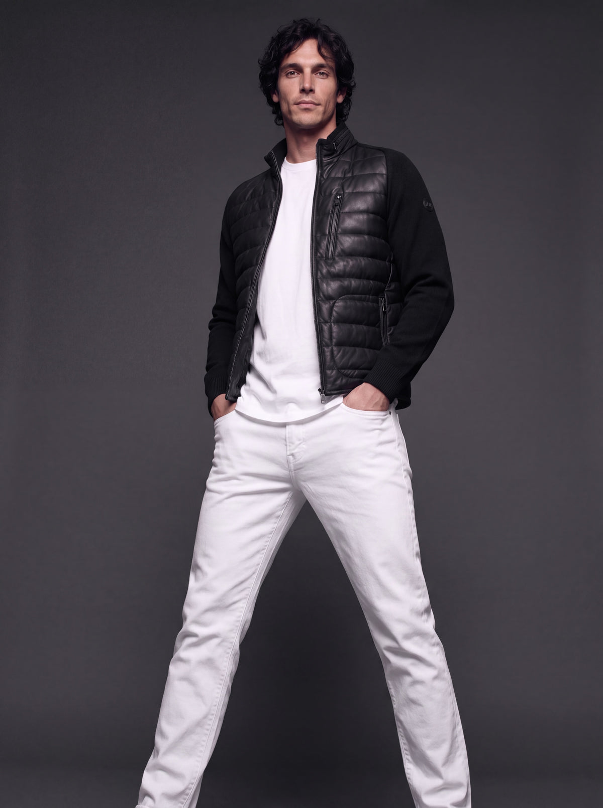 Sepang Men's Leather Jacket - Black - View 1