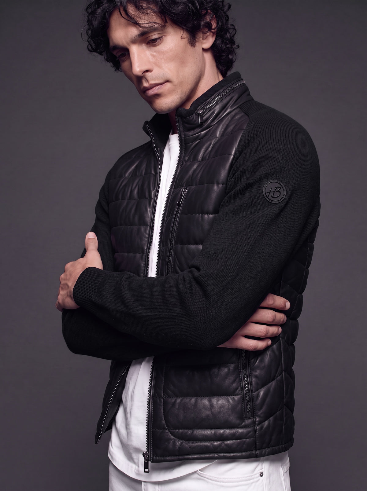 Sepang Men's Leather Jacket - Black - View 2