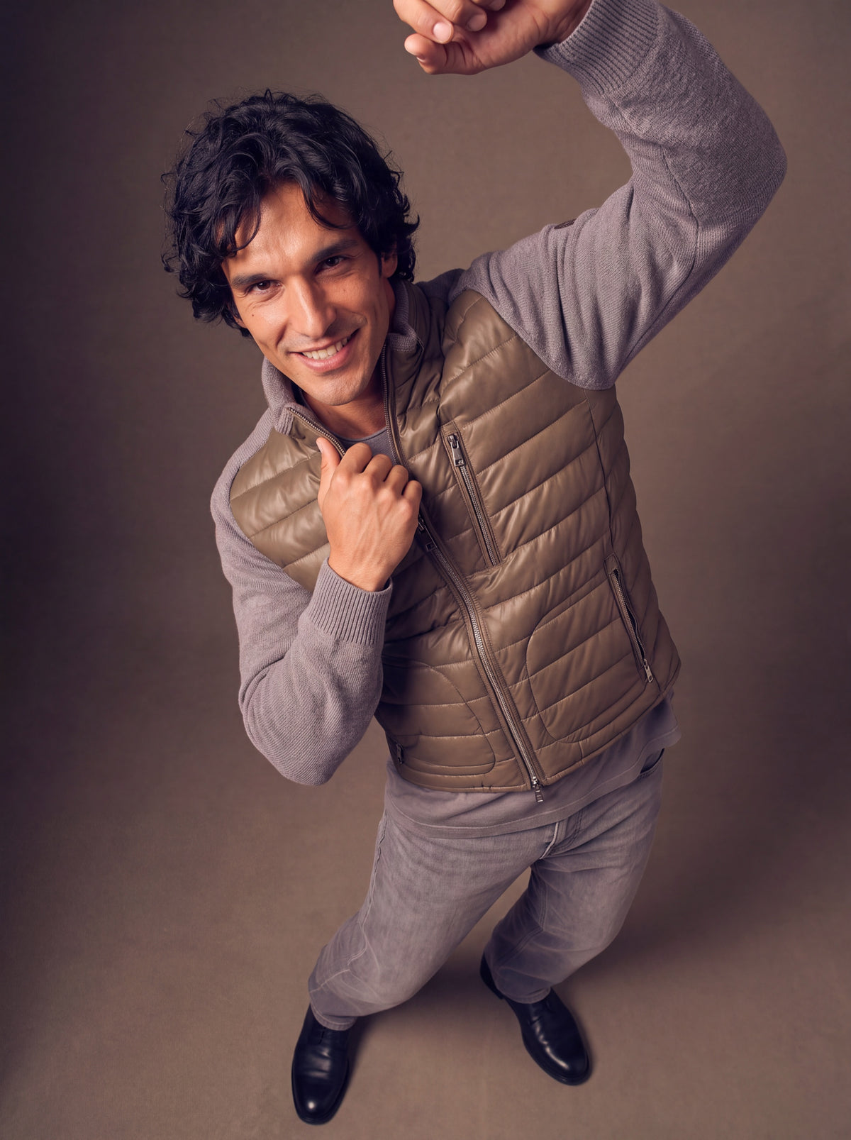 Sepang Men's Leather Jacket - Bronze - View 3