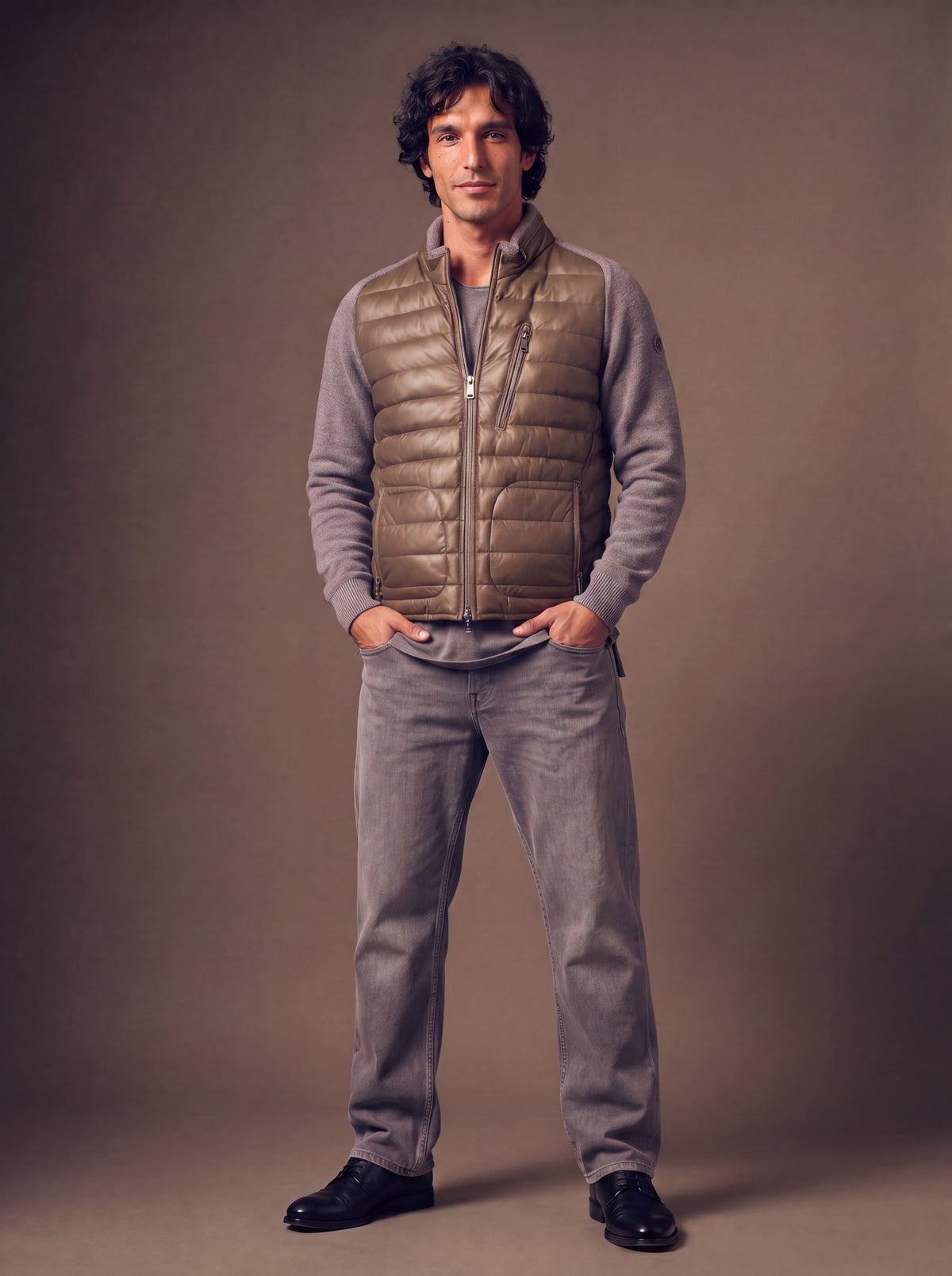 Sepang Men's Leather Jacket - Bronze - View 5