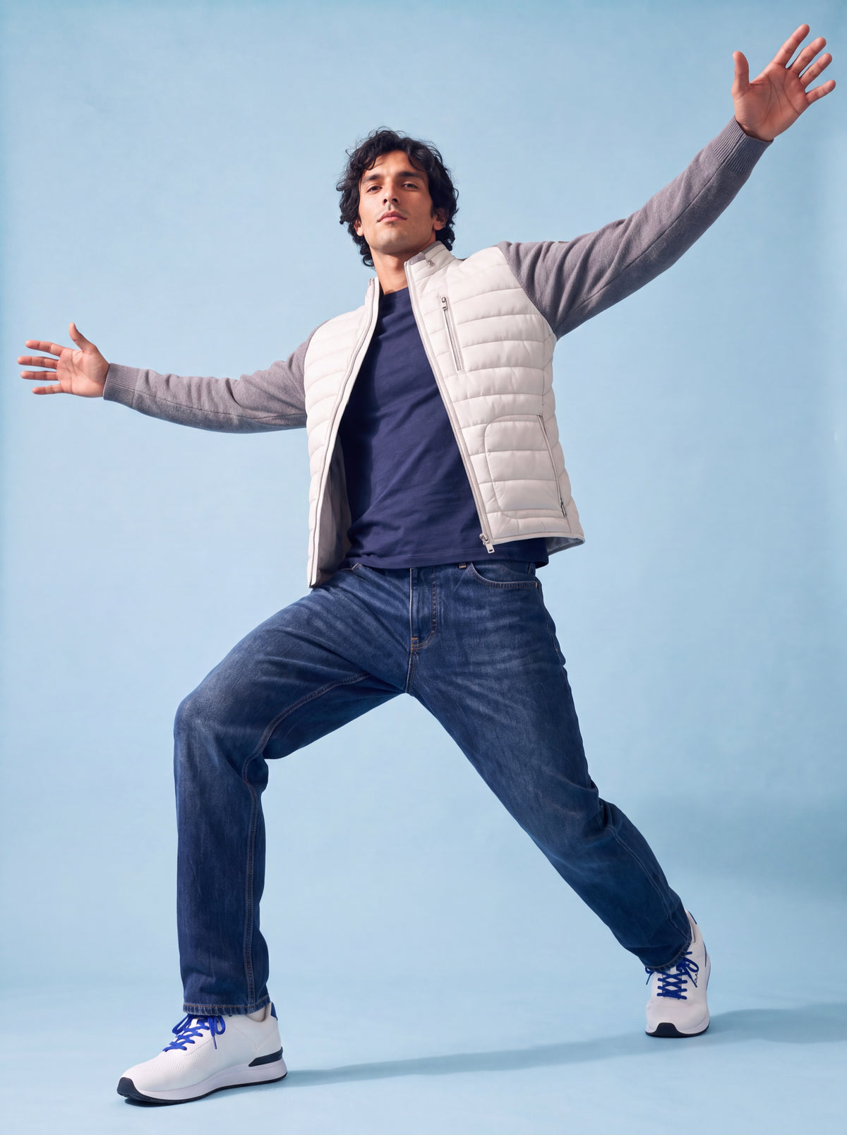 Sepang Men's Leather Jacket - White - View 1