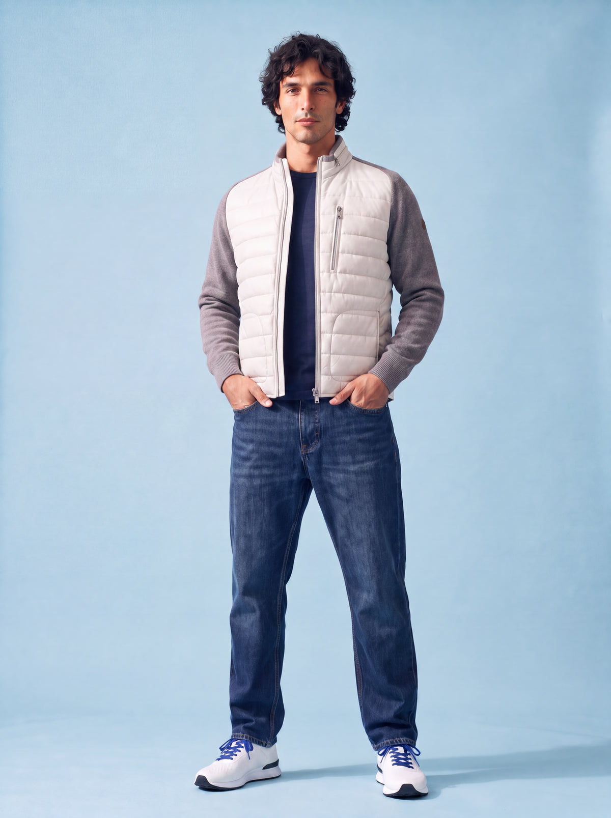 Sepang Men's Leather Jacket - White - View 3