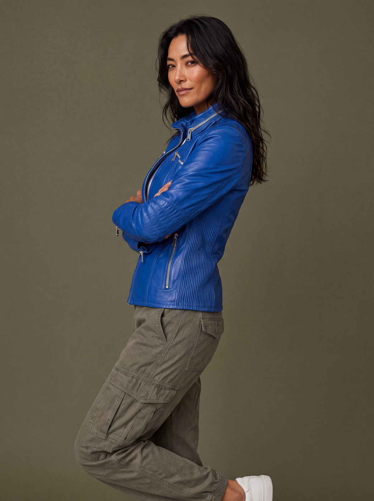 Top Gear Women's Leather Jacket - View 3