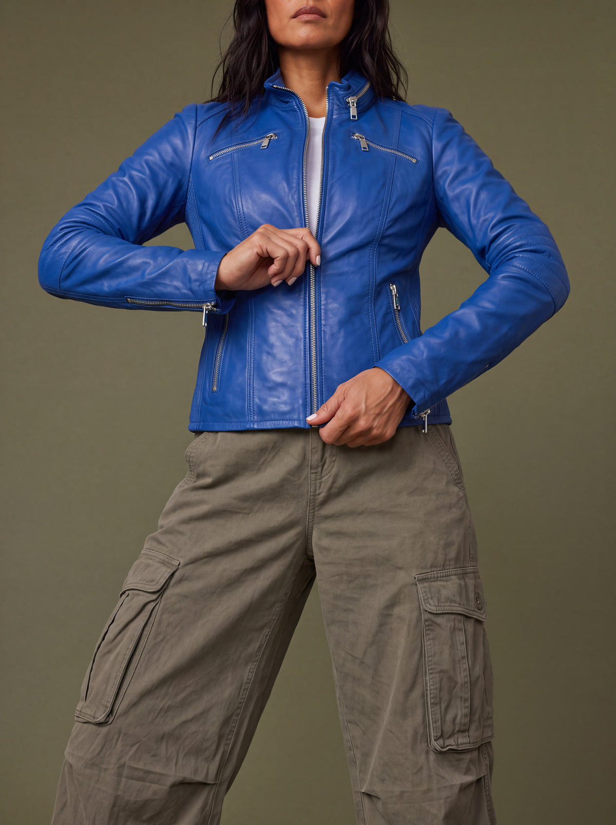 Top Gear Women's Leather Jacket - View 4