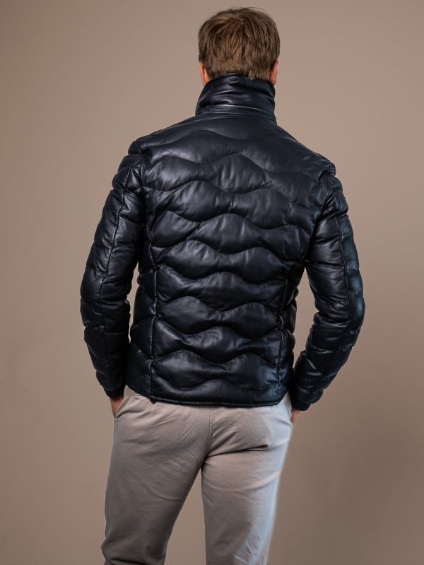 Nürburg Mens Down Leather Jacket