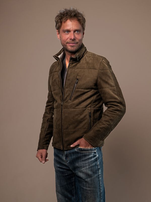 Tempelhof Mens Quilted Leather Jacket