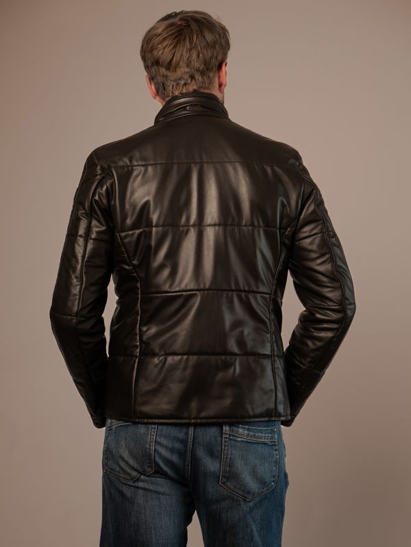 Tempelhof Mens Quilted Leather Jacket