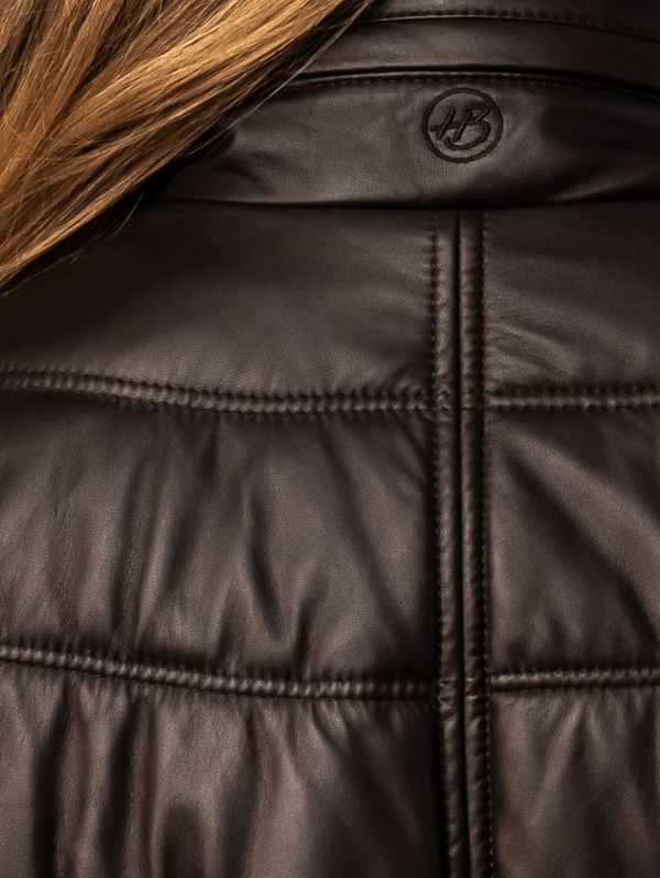 Chamonix Ladies Quilted Leather Coat
