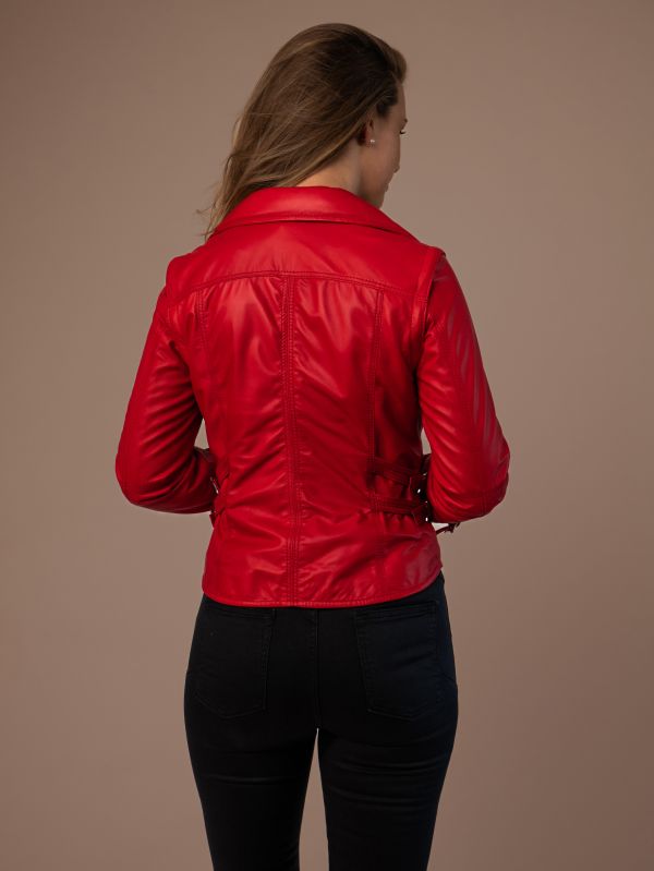 Scarf Ladies Leather Jacket