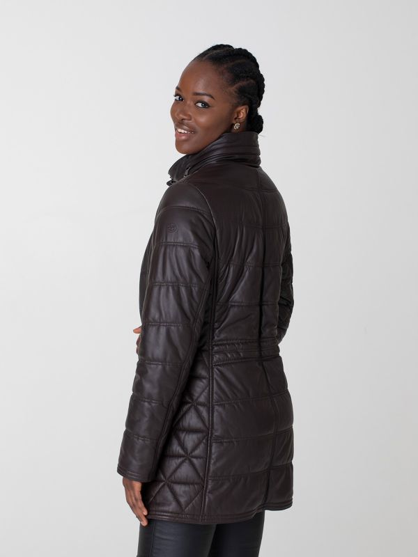 Chamonix Ladies Quilted Leather Coat