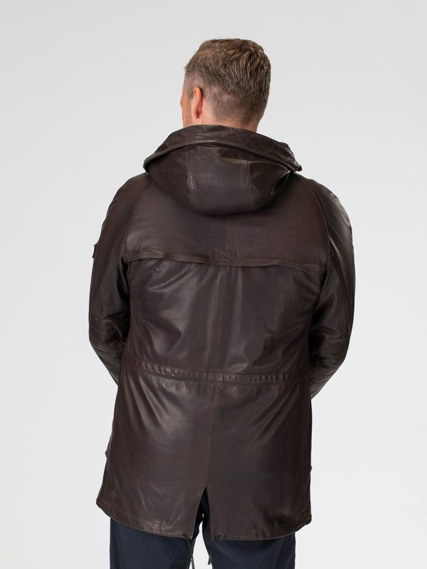 Sherman Mens Leather Coat