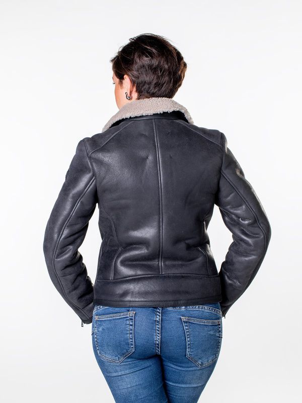 Akina Damen Lammfell Jacke