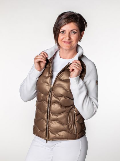 Sendai Damen Strick Lederjacke