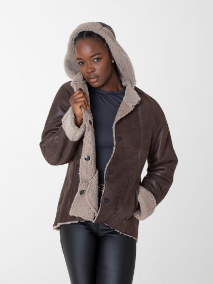Calgary Damen Lammfell Jacke