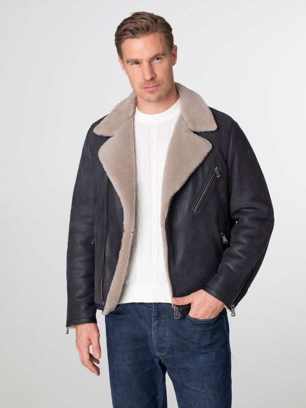 Edo Herren Lammfell Jacke