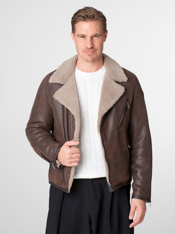 Edo Herren Lammfell Jacke