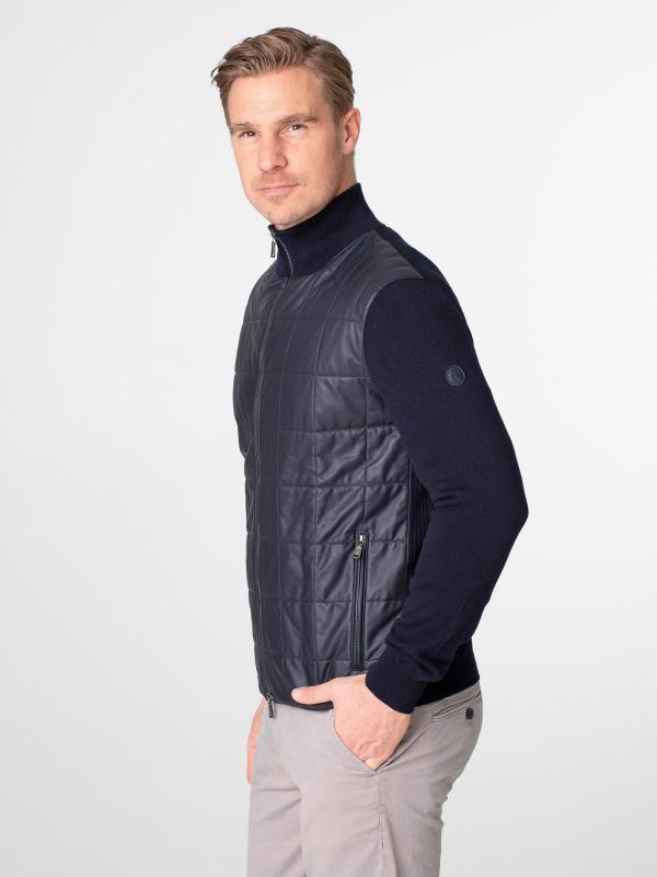 Stubai Herren Leder Strick Jacke