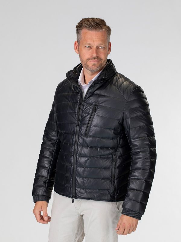 Speedster Herren Daunen Lederjacke