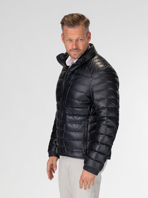 Speedster Herren Daunen Lederjacke