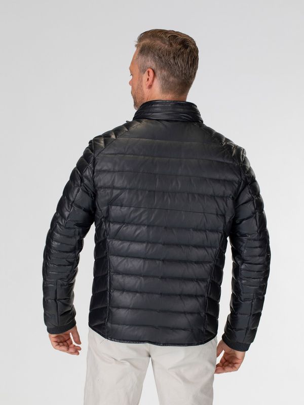 Speedster Mens Down Leather Jacket