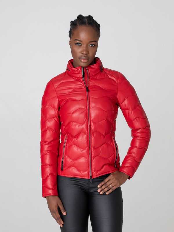 Monterey Ladies Leather Down Jacket