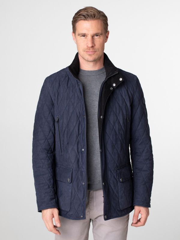 Devon Mens Quilted Leather Jacket