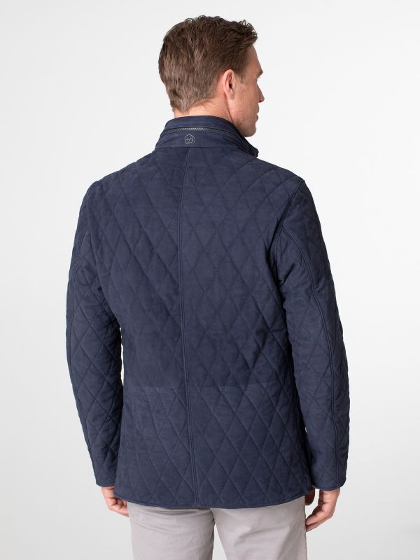 Devon Mens Quilted Leather Jacket