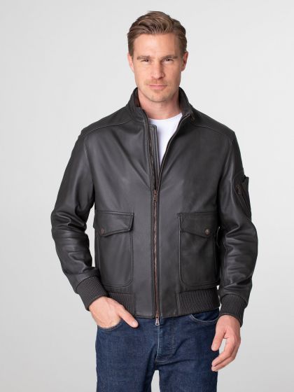 Silverstone Herren Lederjacke