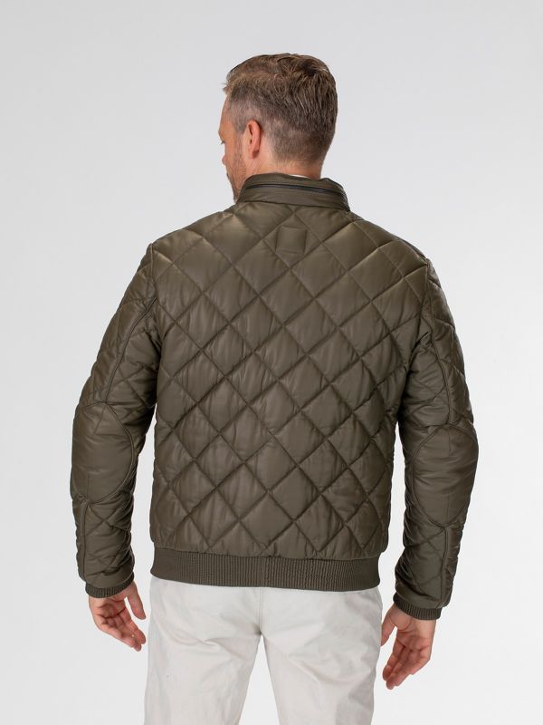 Estoril Herren Leder Steppjacke